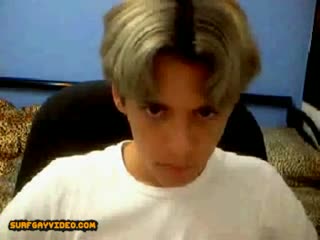 Blonde boy wanking
